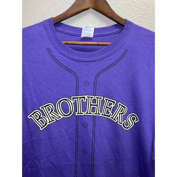 Colorado Rockies Opening Day Shirt Brothers Purple Baseball Tee L Large - Picture 2 of 9